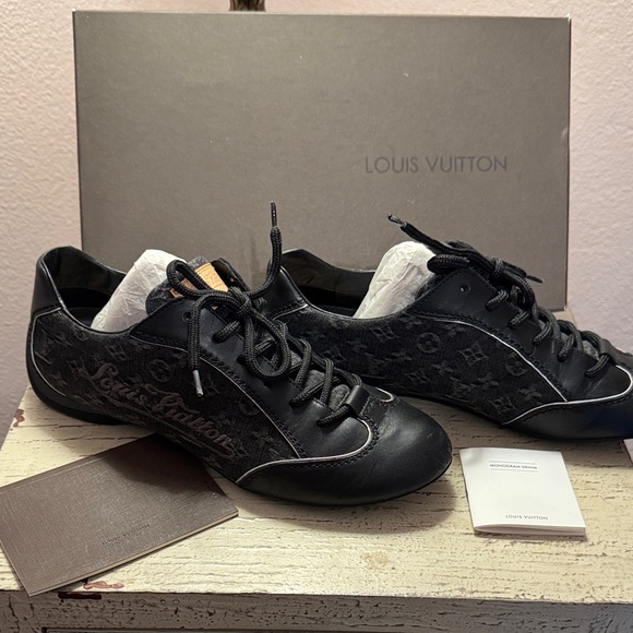 Louis Vuitton Black Monogram Sneakers - Picture 1 of 5